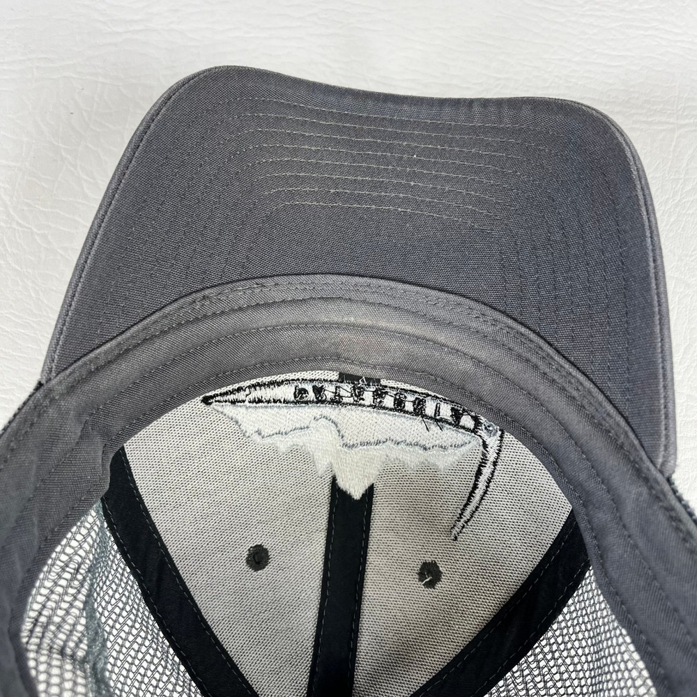 Patagonia Mens Gray Mountain Ice Axe Graphic Trucker Hat Snapback Mesh Cap - Picture 7 of 7